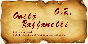 Omilj Raffanelli vizit kartica